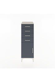 Hyperion Dolap Tek Raflı 4 Çekmeceli Tek Kapaklı 44x44x134 Aytaşı-Antrasit