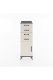 Hyperion Dolap Tek Raflı 4 Çekmeceli Tek Kapaklı 44x44x134 Antrasit-Aytaşı