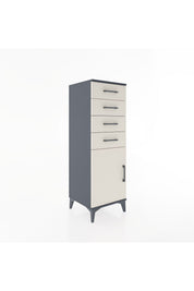 Hyperion Dolap Tek Raflı 4 Çekmeceli Tek Kapaklı 44x44x134 Antrasit-Aytaşı