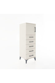 Hyperion Dolap Tek Raflı 5 Çekmeceli Tek Kapaklı 44x44x134 Aytaşı-Aytaşı