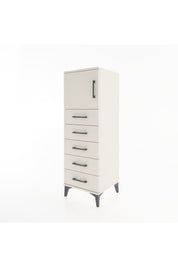 Hyperion Dolap Tek Raflı 5 Çekmeceli Tek Kapaklı 44x44x134 Aytaşı-Aytaşı