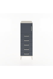 Hyperion Dolap Tek Raflı 5 Çekmeceli Tek Kapaklı 44x44x134 Aytaşı-Antrasit