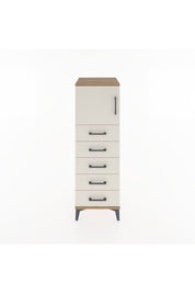 Hyperion Dolap Tek Raflı 5 Çekmeceli Tek Kapaklı 44x44x134 Çam-Aytaşı