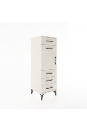 Hyperion Dolap Tek Raflı 5 Çekmeceli Tek Kapaklı 44x44x134 Aytaşı-Aytaşı