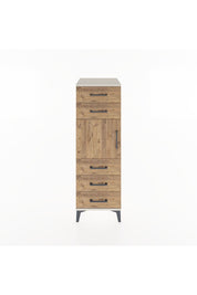 Hyperion Dolap Tek Raflı 5 Çekmeceli Tek Kapaklı 44x44x134 Aytaşı-Çam