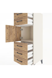Hyperion Dolap Tek Raflı 5 Çekmeceli Tek Kapaklı 44x44x134 Aytaşı-Çam