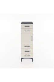 Hyperion Dolap Tek Raflı 5 Çekmeceli Tek Kapaklı 44x44x134 Antrasit-Aytaşı