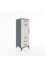 Hyperion Dolap Tek Raflı 5 Çekmeceli Tek Kapaklı 44x44x134 Antrasit-Aytaşı