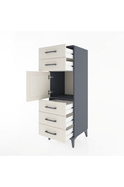 Hyperion Dolap Tek Raflı 5 Çekmeceli Tek Kapaklı 44x44x134 Antrasit-Aytaşı