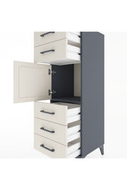 Hyperion Dolap Tek Raflı 5 Çekmeceli Tek Kapaklı 44x44x134 Antrasit-Aytaşı