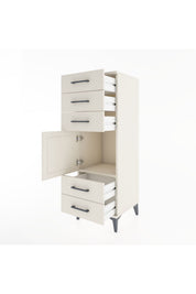 Hyperion Dolap Tek Raflı 5 Çekmeceli Tek Kapaklı 44x44x134 - S49M066V1B