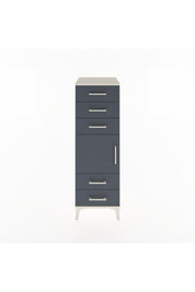 Hyperion Dolap Tek Raflı 5 Çekmeceli Tek Kapaklı 44x44x134 Aytaşı-Antrasit