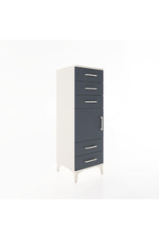Hyperion Dolap Tek Raflı 5 Çekmeceli Tek Kapaklı 44x44x134 Aytaşı-Antrasit