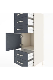 Hyperion Dolap Tek Raflı 5 Çekmeceli Tek Kapaklı 44x44x134 Aytaşı-Antrasit