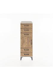 Hyperion Dolap Tek Raflı 5 Çekmeceli Tek Kapaklı 44x44x134 Aytaşı-Çam