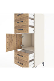 Hyperion Dolap Tek Raflı 5 Çekmeceli Tek Kapaklı 44x44x134 Aytaşı-Çam