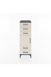 Hyperion Dolap Tek Raflı 5 Çekmeceli Tek Kapaklı 44x44x134 Antrasit-Aytaşı