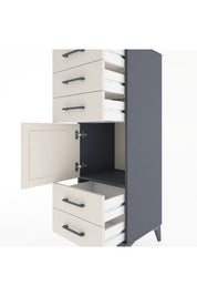 Hyperion Dolap Tek Raflı 5 Çekmeceli Tek Kapaklı 44x44x134 Antrasit-Aytaşı