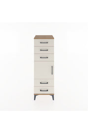 Hyperion Dolap Tek Raflı 5 Çekmeceli Tek Kapaklı 44x44x134 Çam-Aytaşı