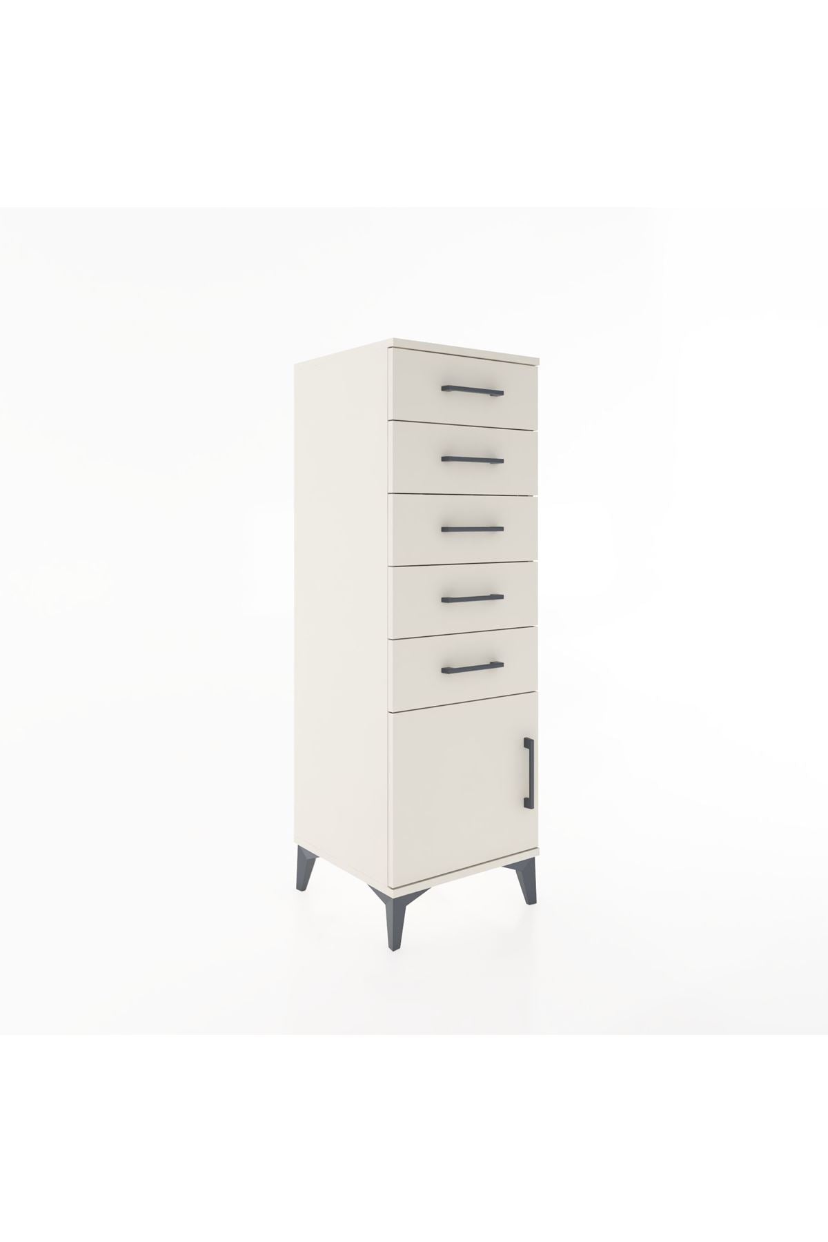 Hyperion Dolap 5 Çekmeceli Tek Kapaklı 44x44x134 - S49M067V1B