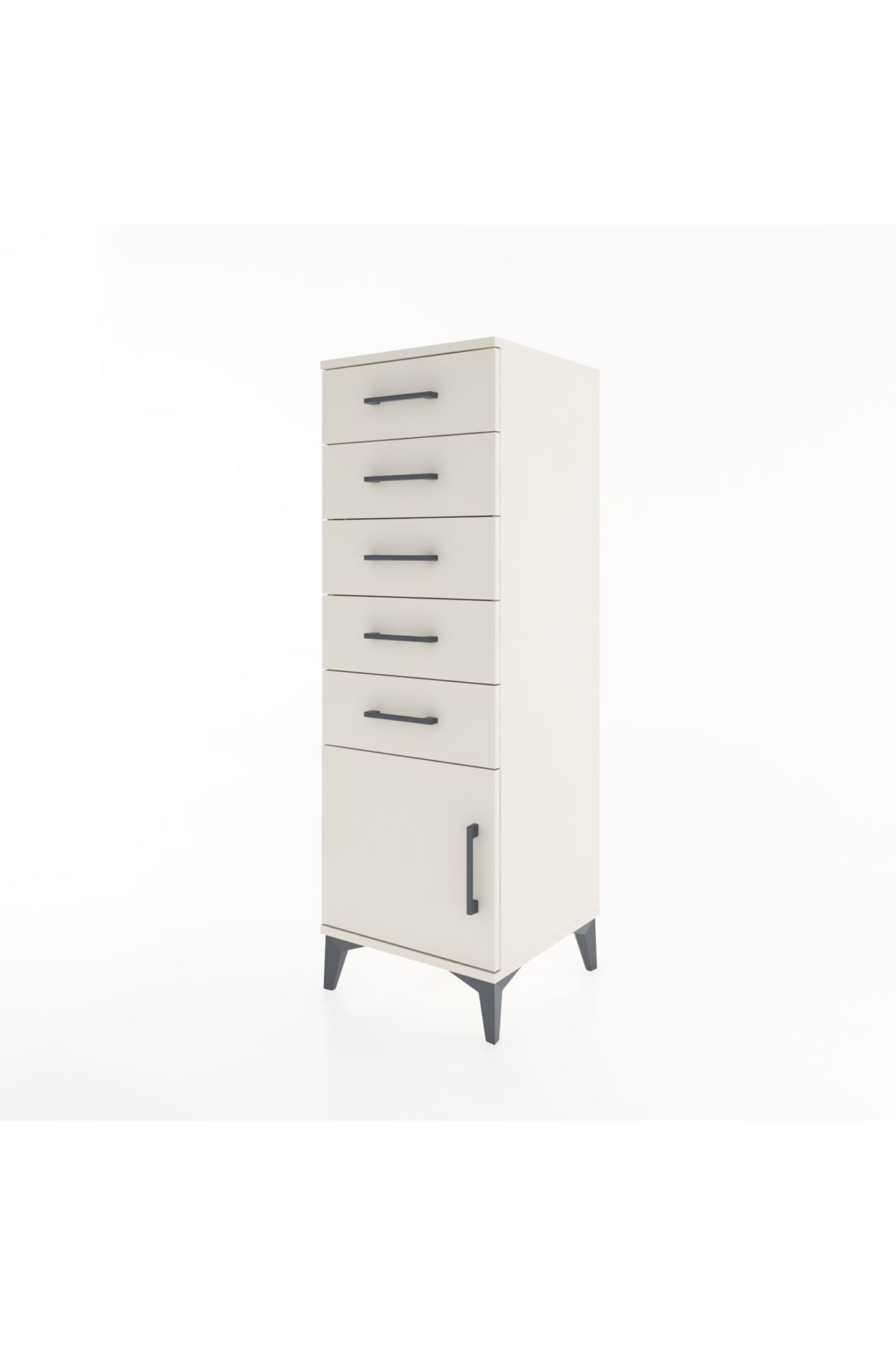 Hyperion Dolap 5 Çekmeceli Tek Kapaklı 44x44x134 - S49M067V1B