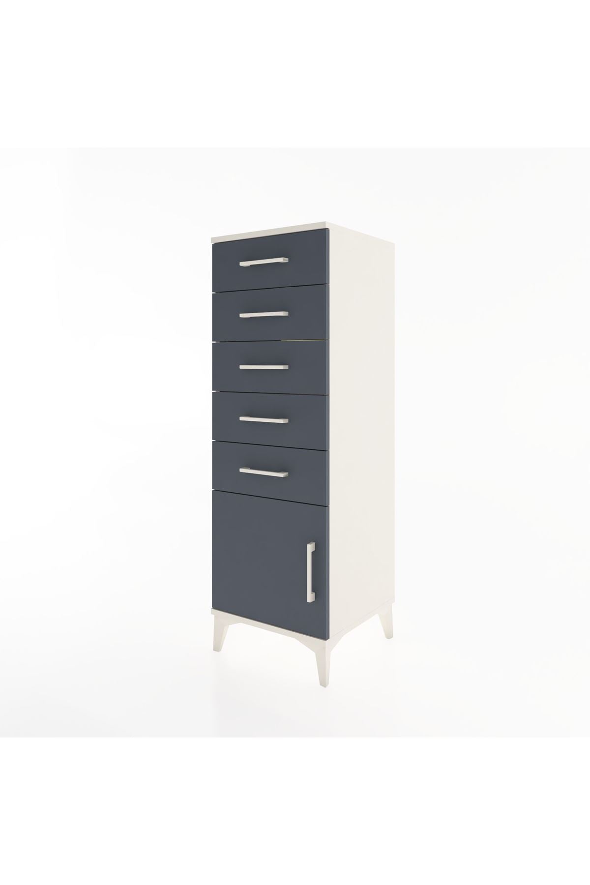 Hyperion Dolap 5 Çekmeceli Tek Kapaklı 44x44x134 - S49M067V2B