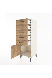 Hyperion Dolap 5 Çekmeceli Tek Kapaklı 44x44x134 - S49M067V3B