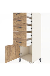 Hyperion Dolap 5 Çekmeceli Tek Kapaklı 44x44x134 - S49M067V3B