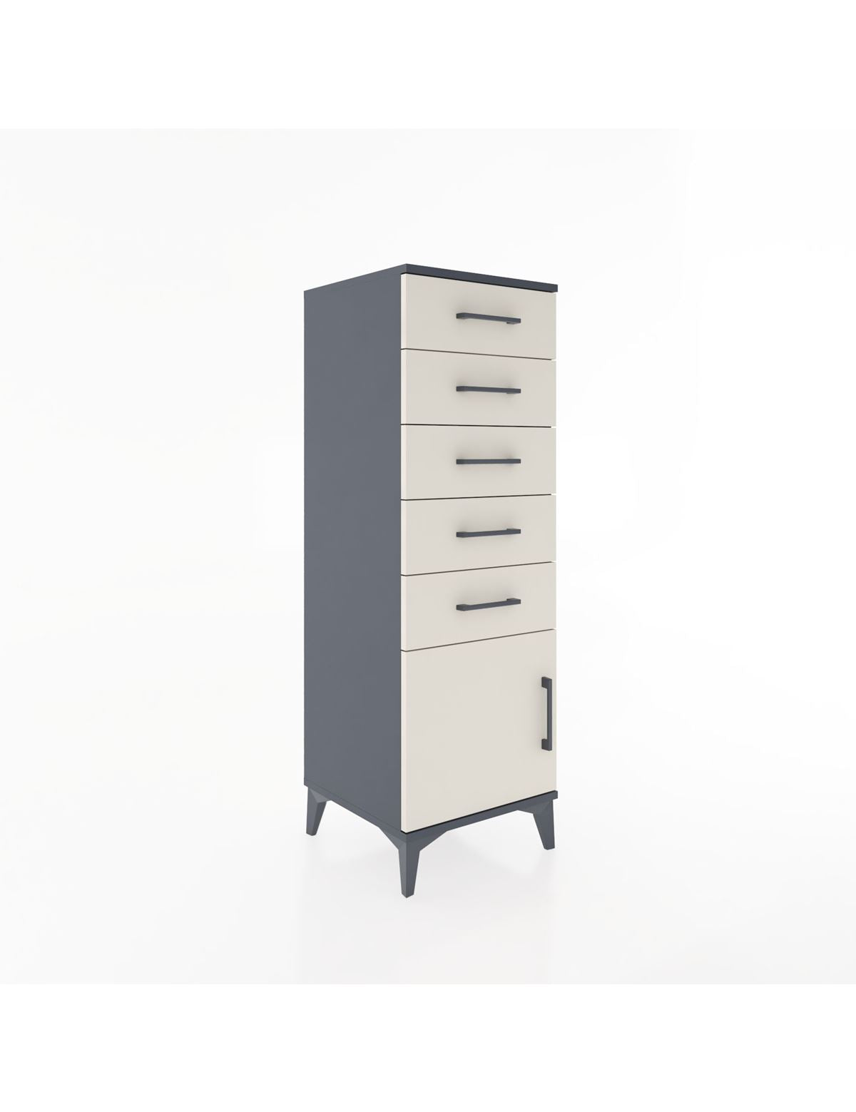Hyperion Dolap 5 Çekmeceli Tek Kapaklı 44x44x134 - S49M067V4B