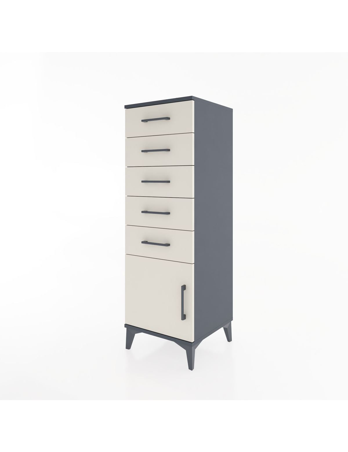 Hyperion Dolap 5 Çekmeceli Tek Kapaklı 44x44x134 - S49M067V4B