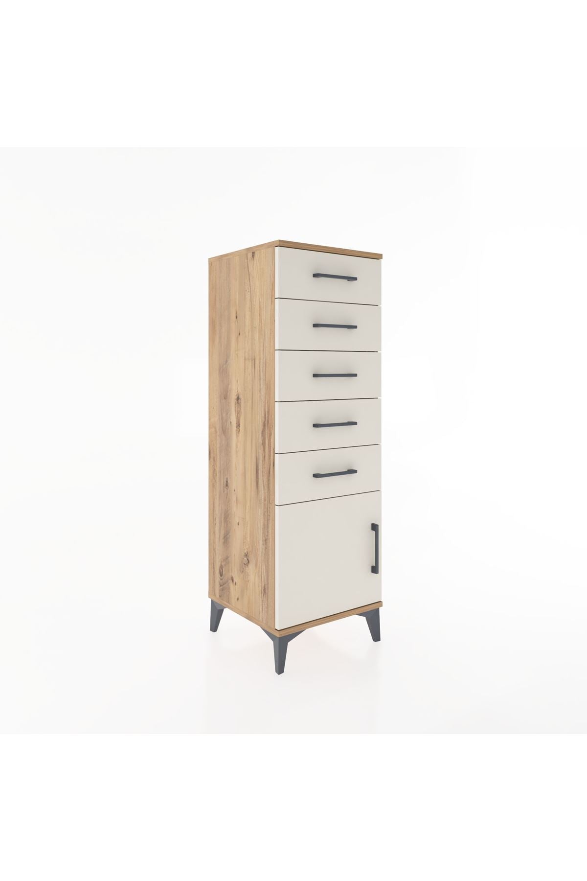 Hyperion Dolap 5 Çekmeceli Tek Kapaklı 44x44x134 - S49M067V7B