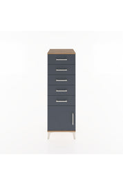 Hyperion Dolap 5 Çekmeceli Tek Kapaklı 44x44x134 Çam-Antrasit
