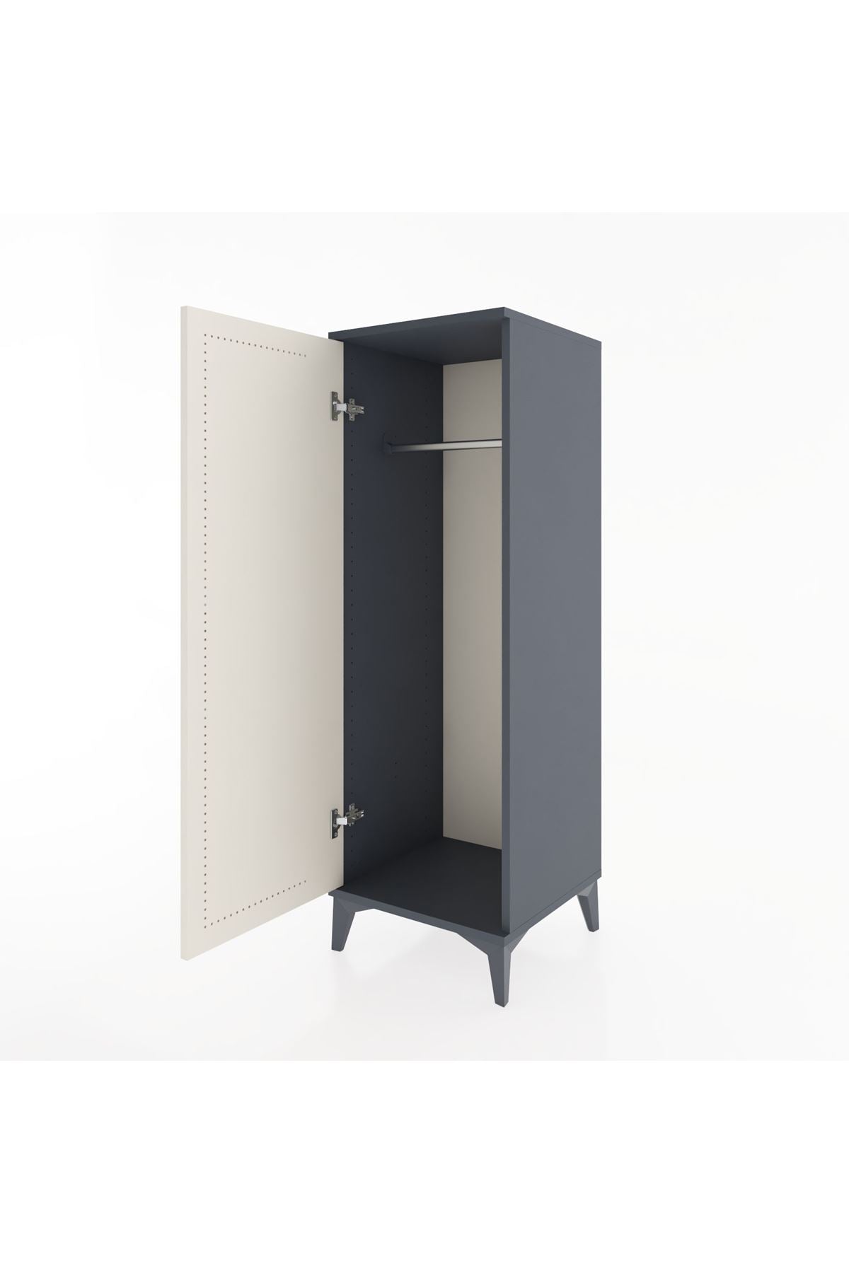 Hyperion Dolap Tek Kapaklı Tek Askılı 44x44x134 - S49M068V4B