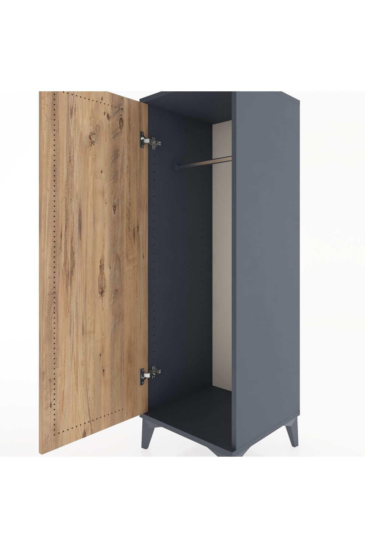 Hyperion Dolap Tek Kapaklı Tek Askılı 44x44x134 - S49M068V6B
