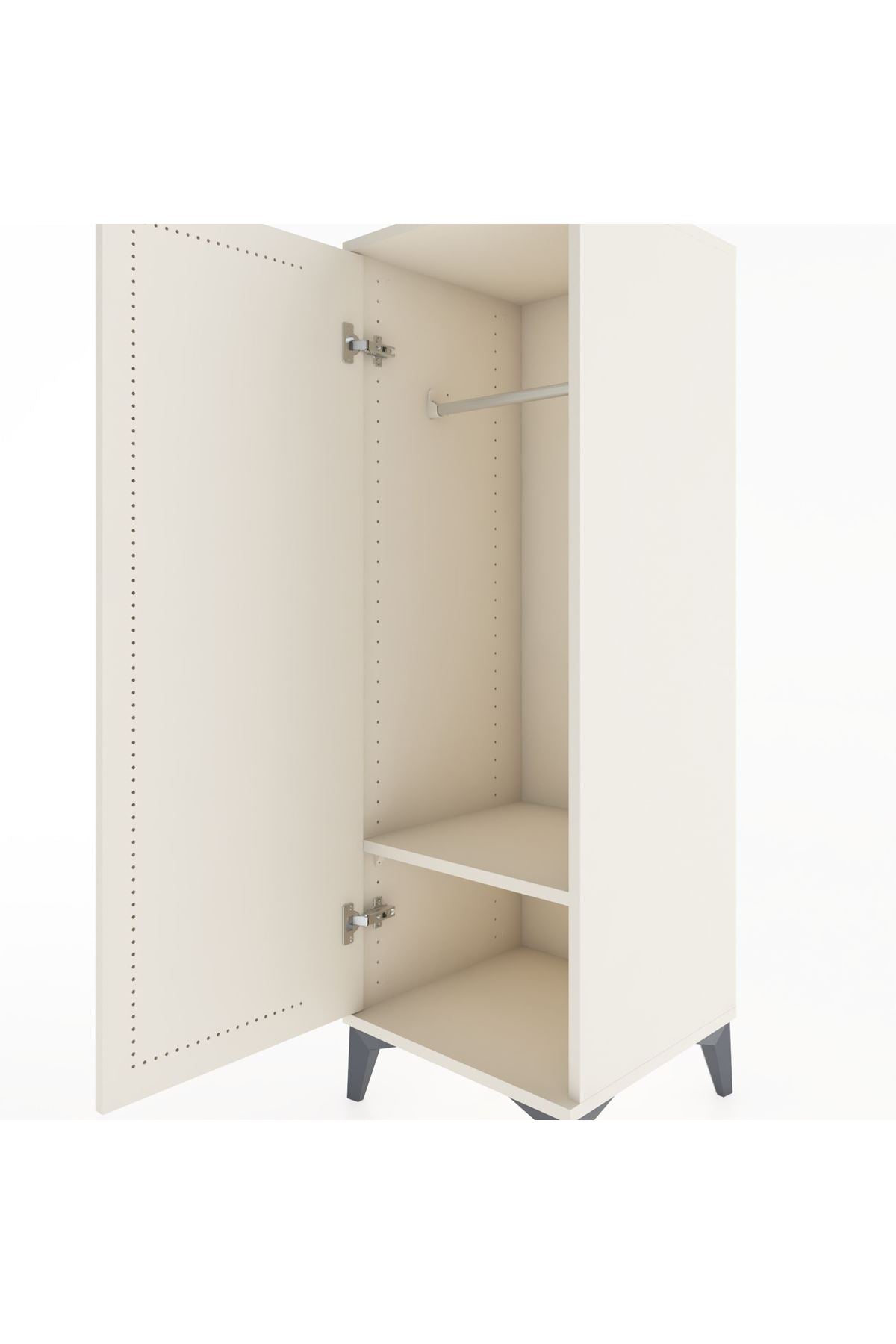 Hyperion Dolap Tek Raflı Tek Kapaklı Tek Askılı 44x44x134 Aytaşı-Aytaşı