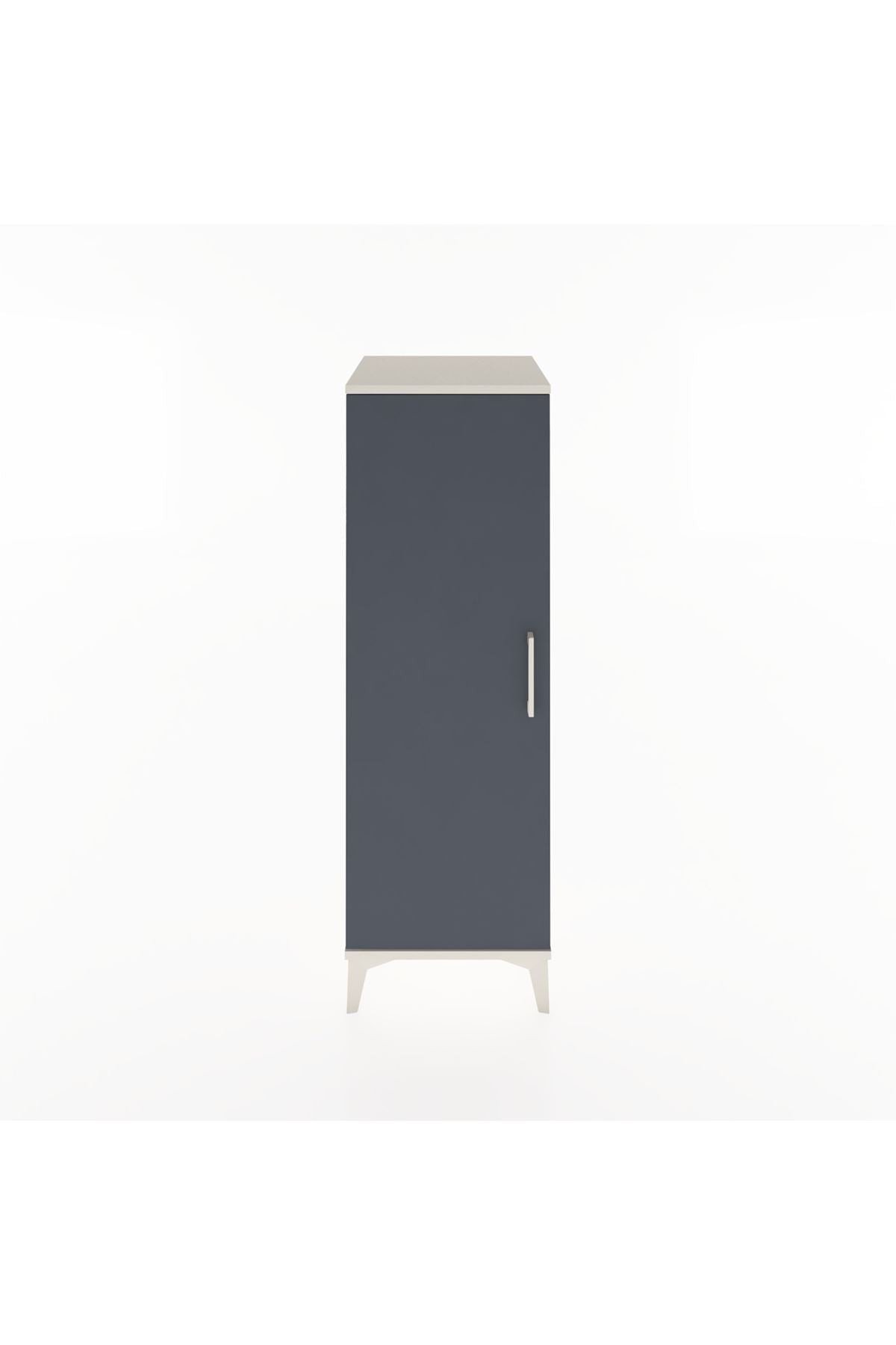 Hyperion Dolap Tek Raflı Tek Kapaklı Tek Askılı 44x44x134 Aytaşı-Antrasit