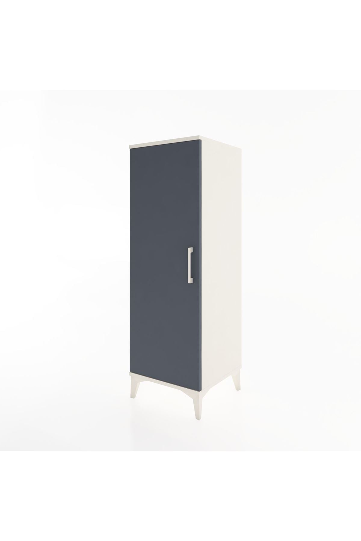 Hyperion Dolap Tek Raflı Tek Kapaklı Tek Askılı 44x44x134 Aytaşı-Antrasit