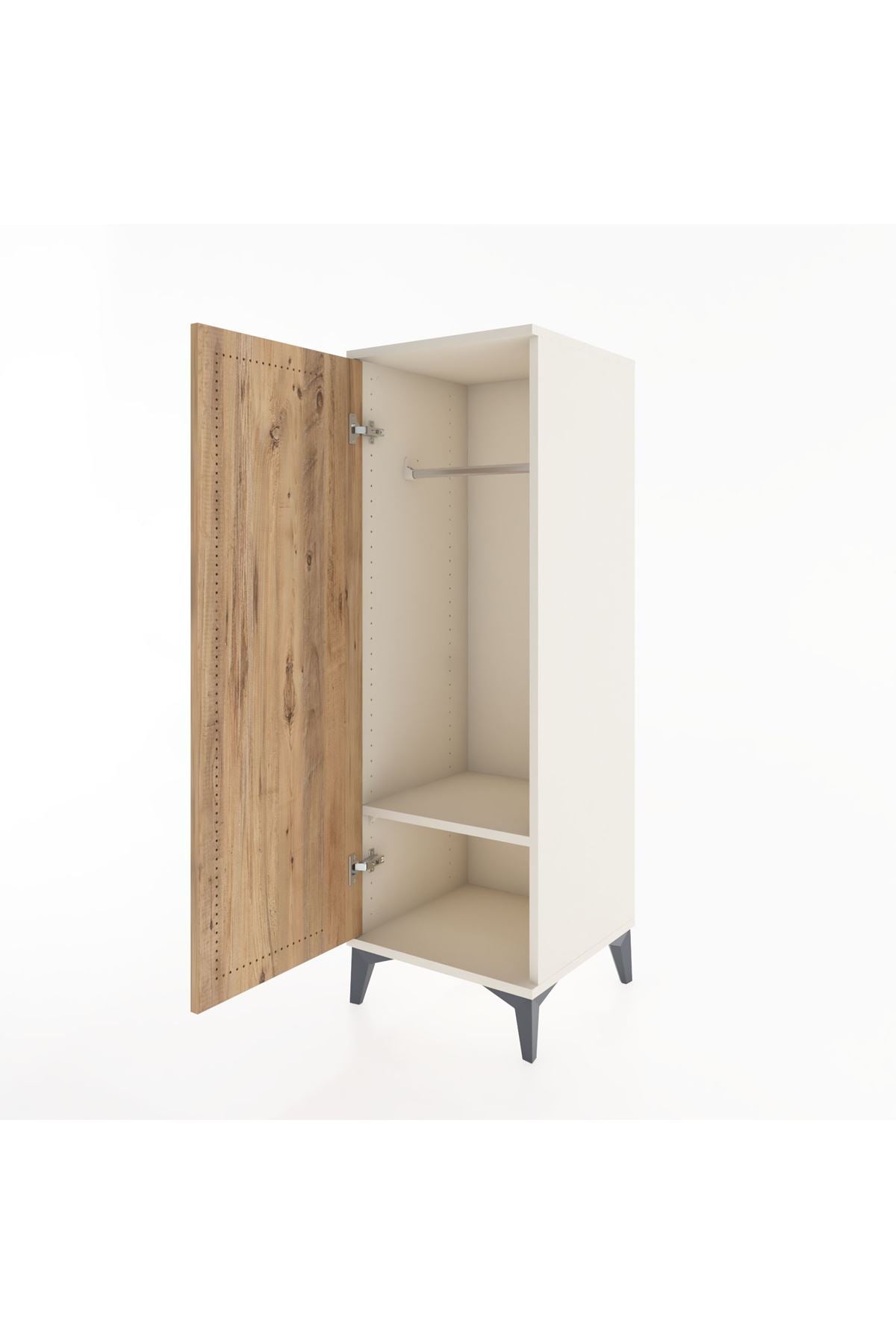 Hyperion Dolap Tek Raflı Tek Kapaklı Tek Askılı 44x44x134 Aytaşı-Çam