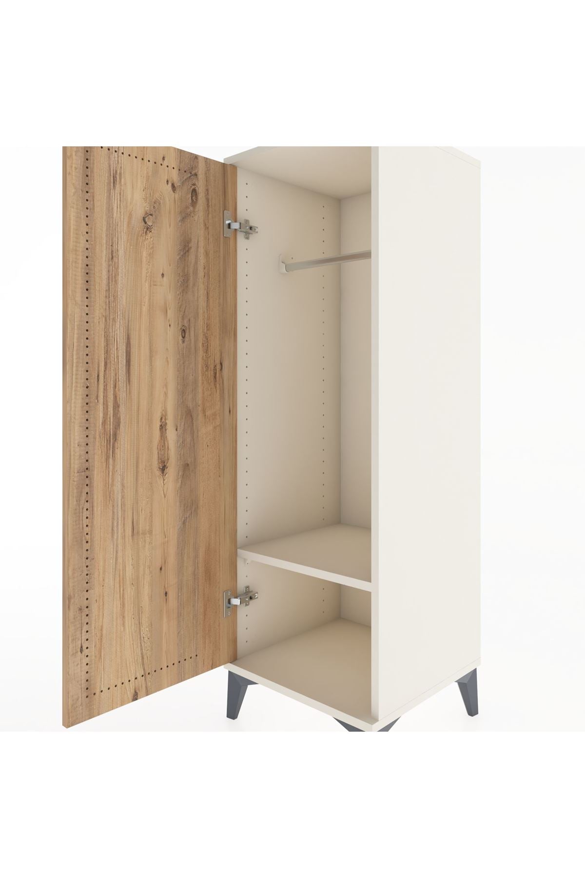 Hyperion Dolap Tek Raflı Tek Kapaklı Tek Askılı 44x44x134 Aytaşı-Çam
