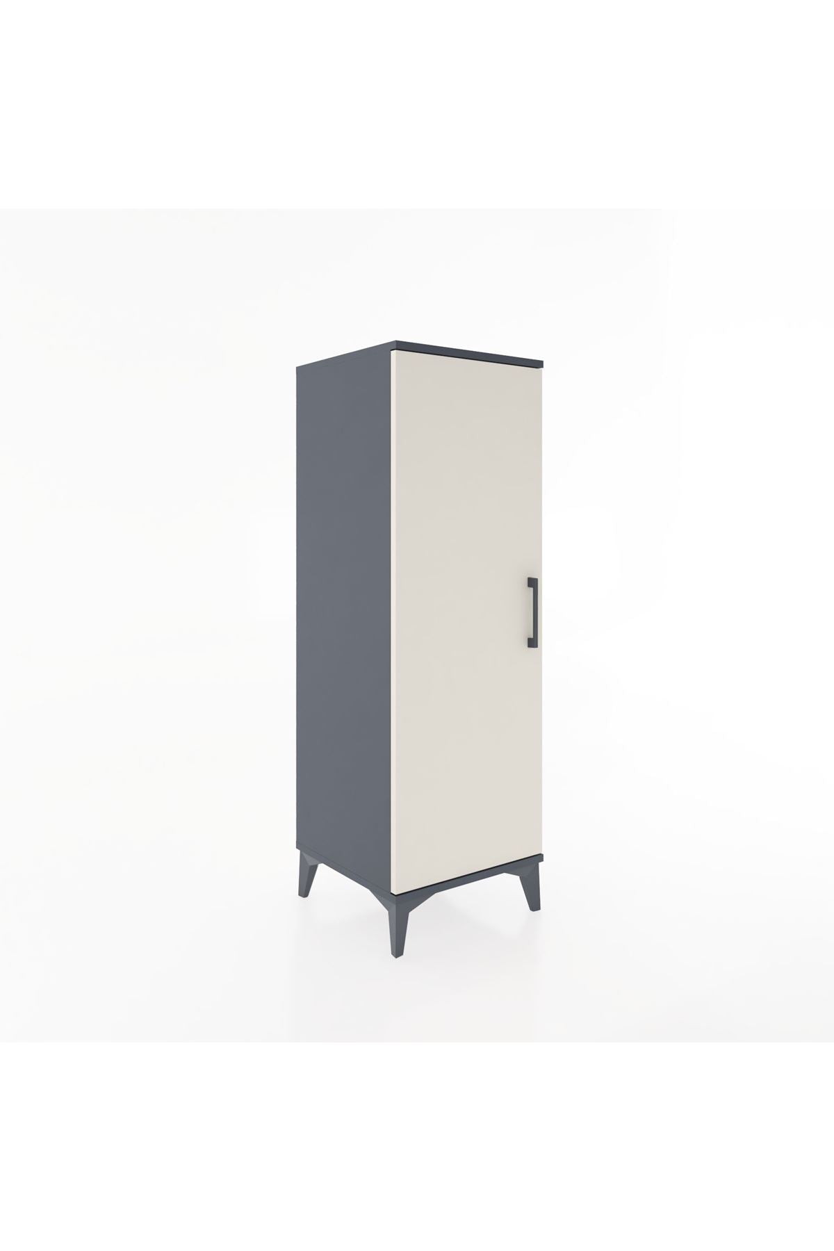 Hyperion Dolap Tek Raflı Tek Kapaklı Tek Askılı 44x44x134 Antrasit-Aytaşı