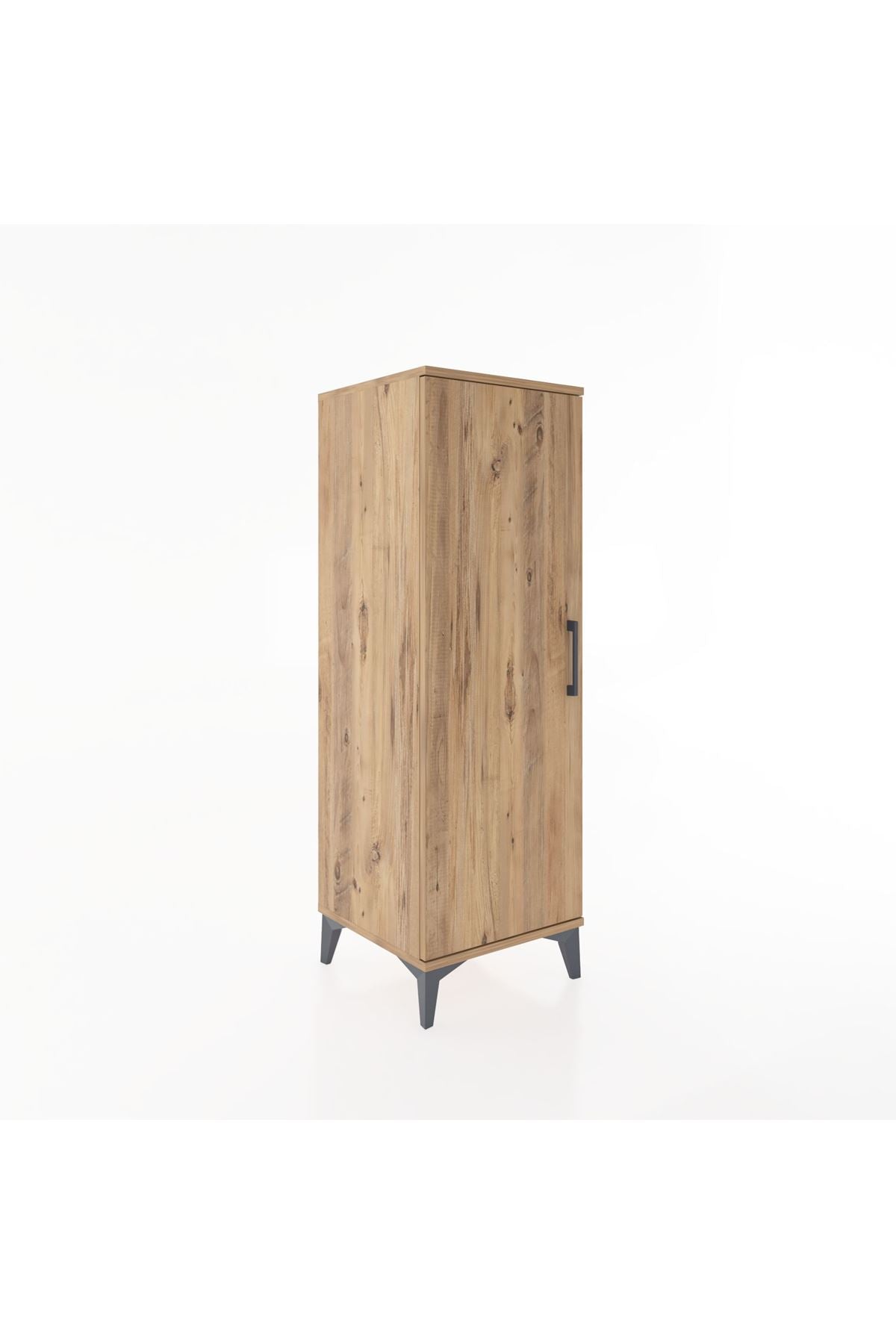 Hyperion Dolap Tek Raflı Tek Kapaklı Tek Askılı 44x44x134 Çam-Çam
