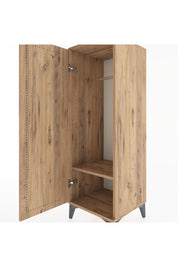 Hyperion Dolap Tek Raflı Tek Kapaklı Tek Askılı 44x44x134 Çam-Çam