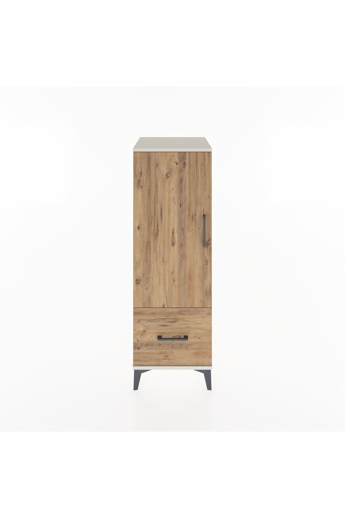 Hyperion Dolap Tek Raflı Tek Çekmeceli Tek Askılı 44x44x134 Aytaşı-Çam