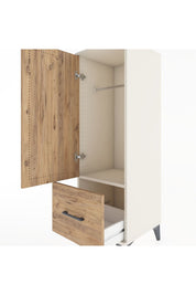 Hyperion Dolap Tek Raflı Tek Çekmeceli Tek Askılı 44x44x134 Aytaşı-Çam