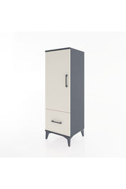 Hyperion Dolap Tek Raflı Tek Çekmeceli Tek Askılı 44x44x134 Antrasit-Aytaşı