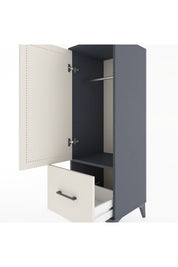 Hyperion Dolap Tek Raflı Tek Çekmeceli Tek Askılı 44x44x134 Antrasit-Aytaşı