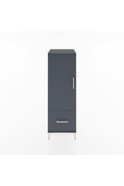 Hyperion Dolap Tek Raflı Tek Çekmeceli Tek Askılı 44x44x134 Antrasit-Antrasit