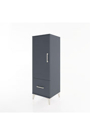 Hyperion Dolap Tek Raflı Tek Çekmeceli Tek Askılı 44x44x134 Antrasit-Antrasit