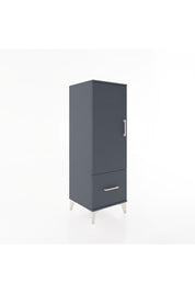 Hyperion Dolap Tek Raflı Tek Çekmeceli Tek Askılı 44x44x134 Antrasit-Antrasit