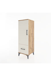 Hyperion Dolap Tek Raflı Tek Çekmeceli Tek Askılı 44x44x134 Çam-Aytaşı